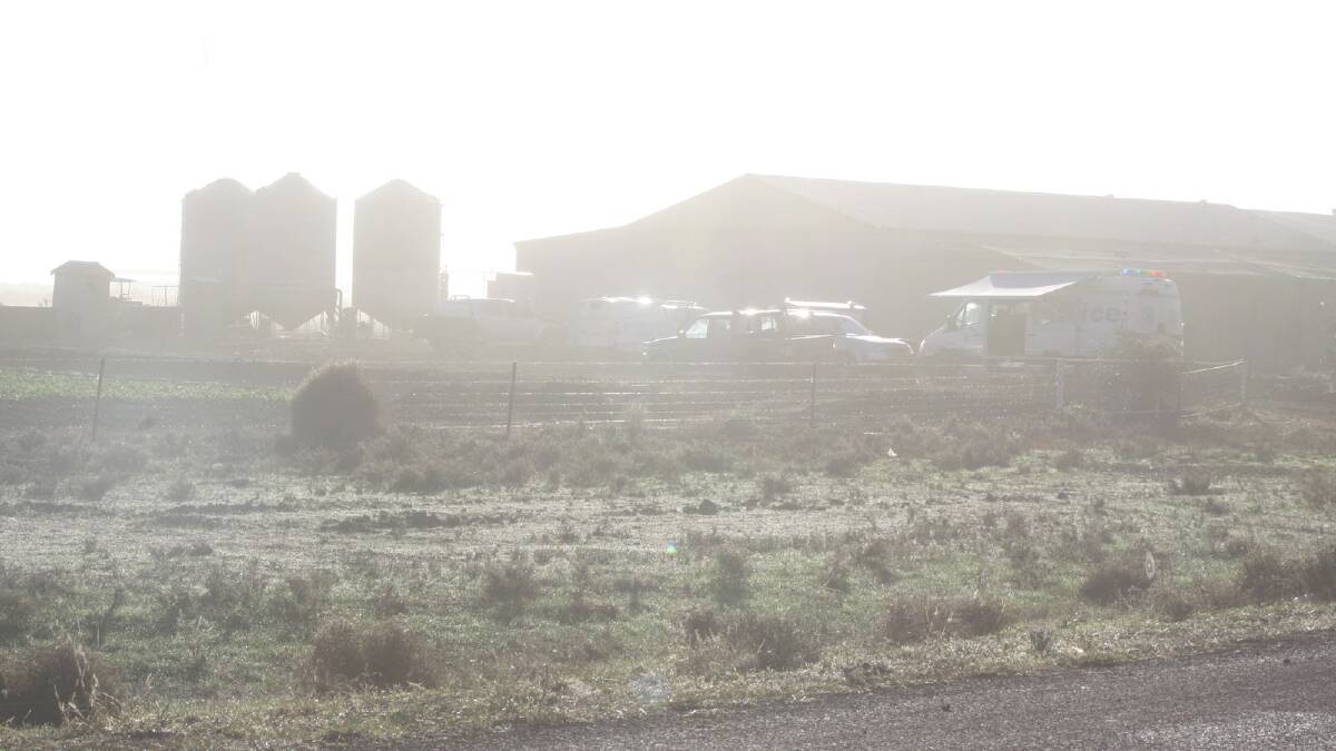 Day two of the search for Donald Mackay begins under a thick fog in Hay. Picture: Daisy Huntly