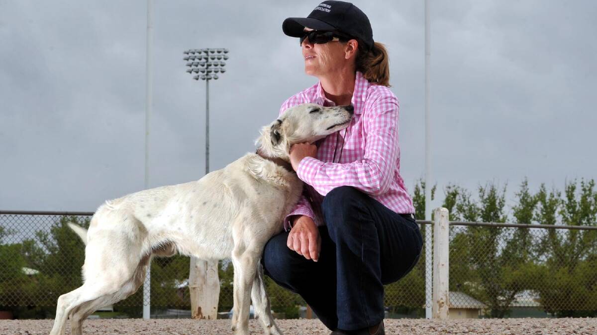 Susie Goodyear, with her dog Granan Freckles at the sheep dog championships. She will be the first woman to represent Australia at the Australian Supreme Test against New Zealand in South Australia next year. Picture: Les Smith